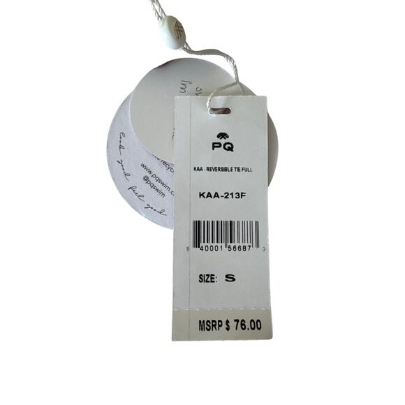 PQ swim Kaa Reversible Tie full tie string bikini bottom Size Small - Picture 5 of 5